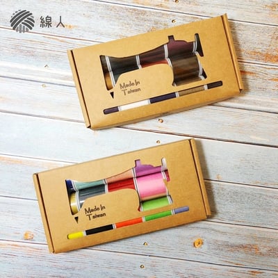 『線人』 50/2 兩股 車縫線 拷克線 布邊線 拼布 棉紗龍 迷你款 SP線 精美盒裝 15入 兩色款2