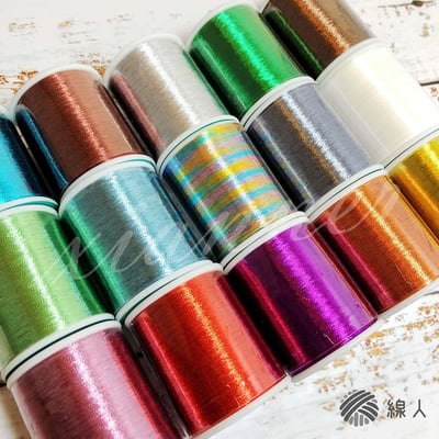 『線人』 金蔥紗線 圓 金線銀線 金絲 繡花 壓線 裝飾 車縫 手縫 精美盒裝 迷你款 15入 縫紉2