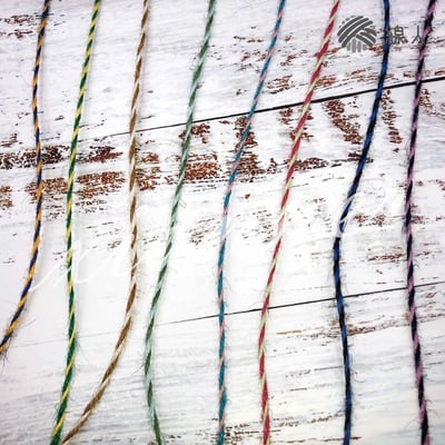 『線人』 撞色 麻繩 麻線 雙色麻繩 大包裝 半公斤 天然黃麻 不扎手 編織 勾針織 飲料提袋 麻繩提袋4