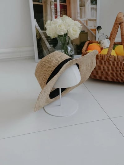 韓國 UNI 假日度假經典圓形帽草帽6