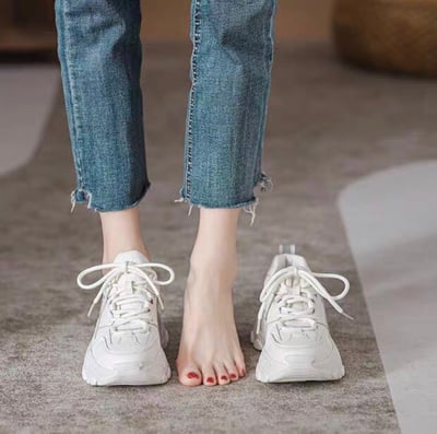 韓國 JM 六公分真皮運動女款老爹鞋12