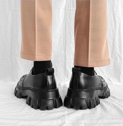 韓國 AL | 正裝細帶大鋸齒增高皮鞋4