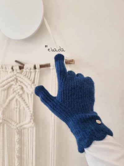 正韓花邊金釦單色手套 現貨(羊毛+纖維)2