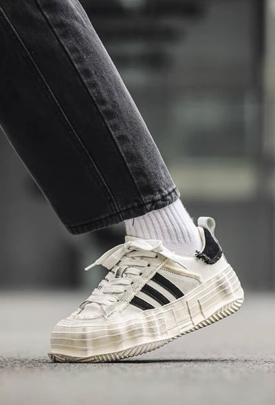 韓國 VBIN | 2.0 熊貓髒髒溶解建構厚底板鞋12