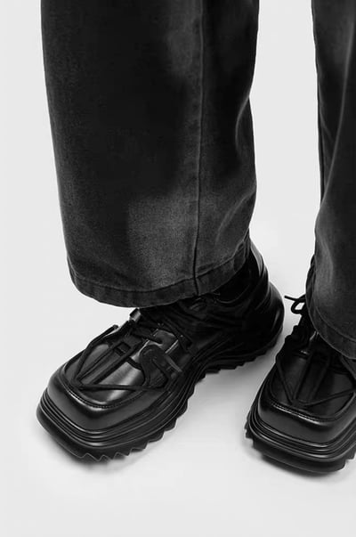 韓國 AL | 小眾原創方頭一代直軌綁繩德比鞋9