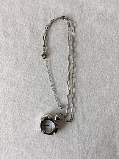 韓國NYU 法式復刻年代環鑽心念項鍊懷錶5