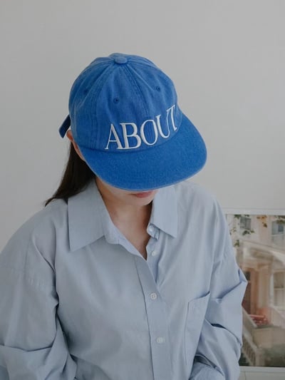 韓國UNI中性AB丹寧寬舌五分割帽7