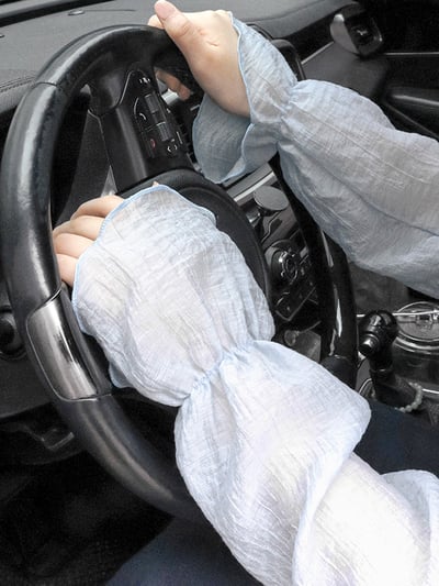 韓國 LEG Tencel 天絲淑女公主收口防曬袖套1