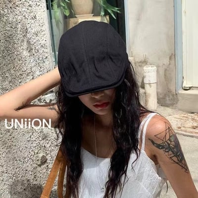 韓國UNI復古褶皺扣環式鴨舌帽2