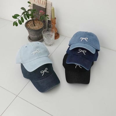 韓國 NU 美式單寧珍珠復古棒球帽8