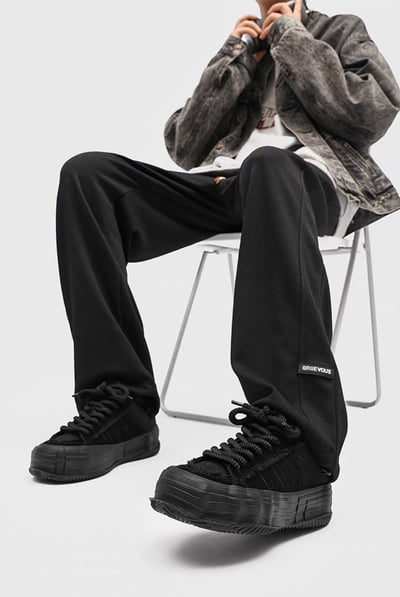 韓國 VBIN | 溶解建構厚底帆布板鞋2