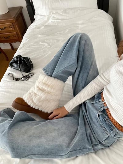 韓國ELF愛斯基摩時髦短筒外翻絨毛短雪靴4