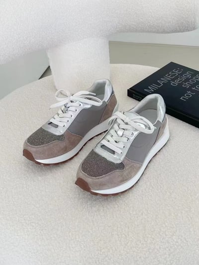 韓國 NAA 真皮細鑽麂皮休閒女鞋8