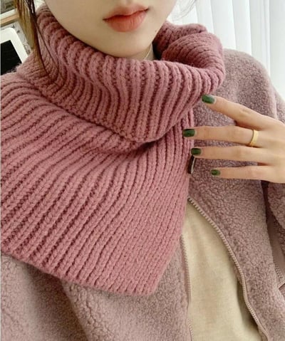 正韓EBA鈕扣針織圍脖10