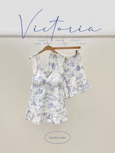 韓國 LUNA 南洋度假蕾絲兩件式短褲情侶睡衣7