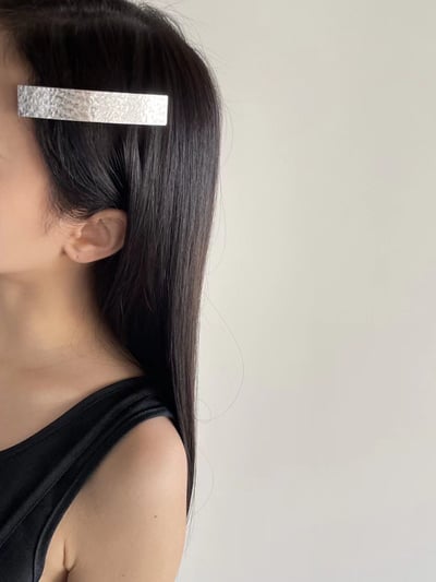 韓國NYU 金屬熔岩滿天星迴紋釦夾3