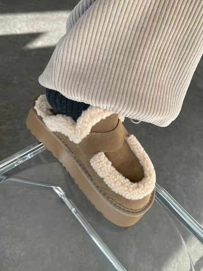 韓國PLA超可愛餅乾泰迪懶人拖鞋雪靴8