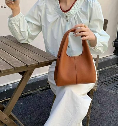 韓國TRO 初春糖果純色法式手提斜挎包5