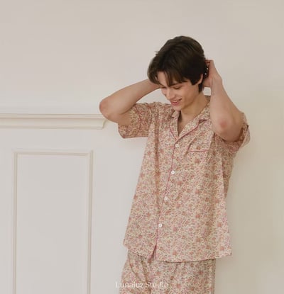 韓國 LUNA 法式鄉村碎花男生情侶套裝睡衣16