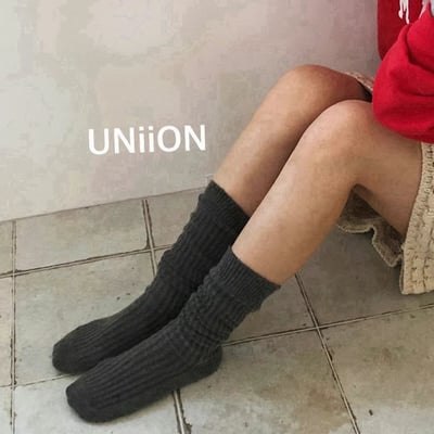 正韓UNI素色小腿襪5