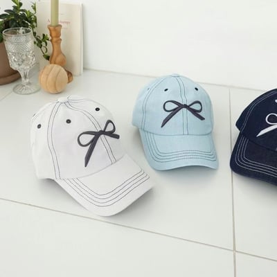 韓國 NU 簡約單寧刺繡單結棒球帽5