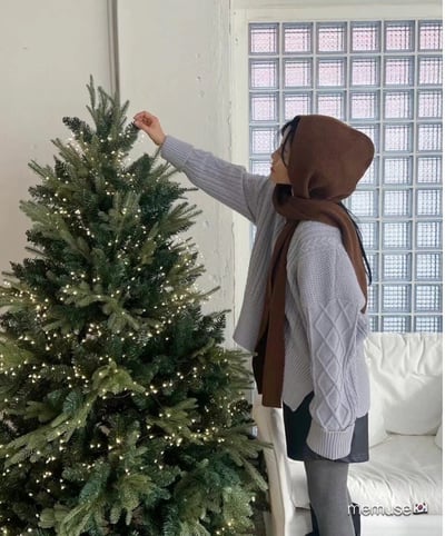 韓國爆款連帽圍巾 現貨(100%羊毛)5