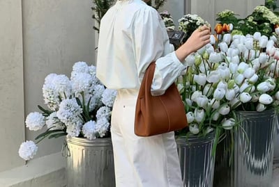 韓國TRO 初春糖果純色法式手提斜挎包2