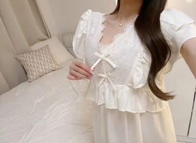 韓國 LUNA 法式浪漫公主蛋糕長裙睡衣4