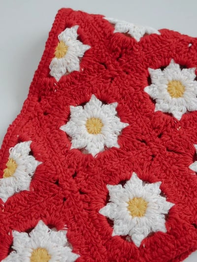 韓國UNI繽紛初春小花手繡綁繩頭巾9