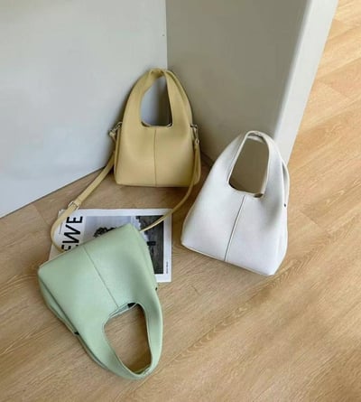 韓國TRO 初春糖果純色法式手提斜挎包7