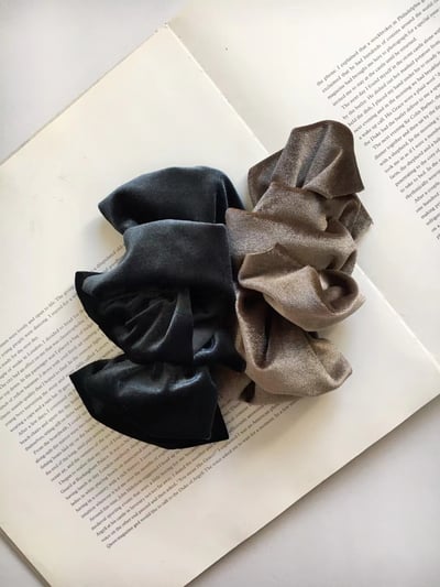 韓國髮飾NYU 浪漫法式短絲絨斷面大抓夾6