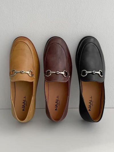 韓國 NAA 鐵扣手工訂製牛皮學院皮鞋3