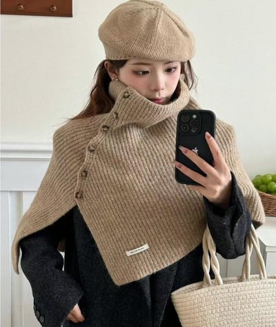 正韓EBA慵懶系針織披肩3