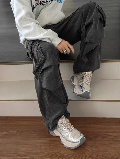 韓國 AL 十公分銀刃增高老爹鞋 (男女）14