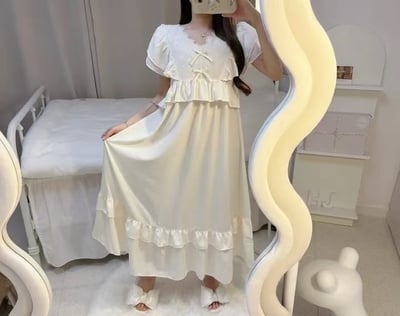 韓國 LUNA 法式浪漫公主蛋糕長裙睡衣3