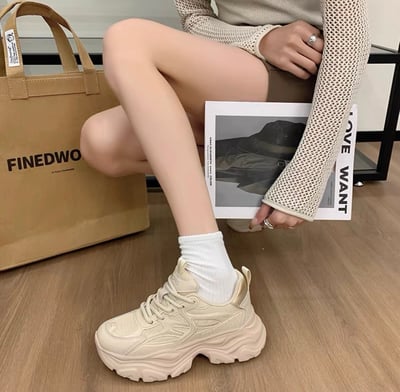 韓國 RU 真皮七公分女款老爹鞋6