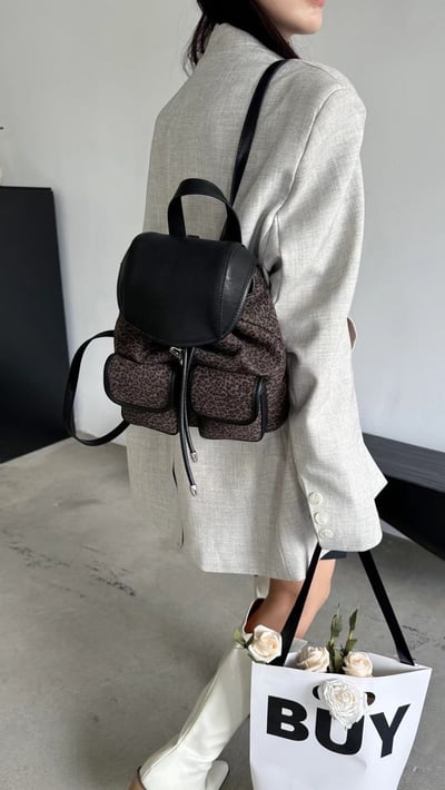 韓國爆款豹紋後背包3