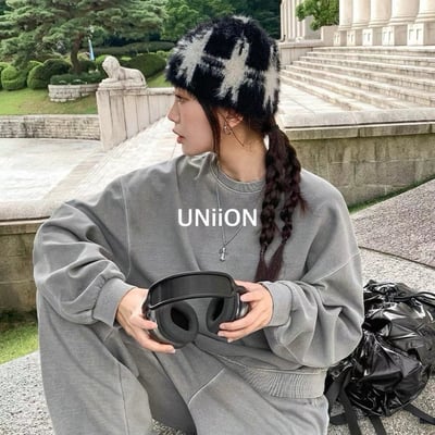 正韓 UNI 茸毛復古star毛線帽5