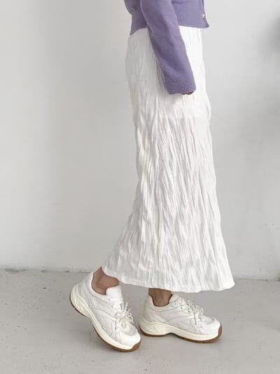 韓國 NAA 真皮珍珠蝴蝶結運動休閒老爹女鞋5