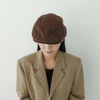 韓國UNI復古褶皺扣環式鴨舌帽7