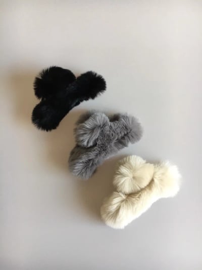 韓國NYU 秋冬毛毛斑紋鯊魚抓夾4