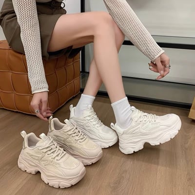 韓國 RU 真皮七公分女款老爹鞋3