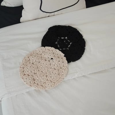 韓國UNI歐式蕾絲鏤空繡花平頂帽6