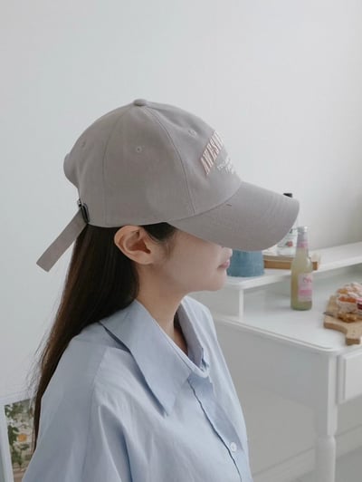 韓國UNI冠軍糖果拼色字母棒球帽5