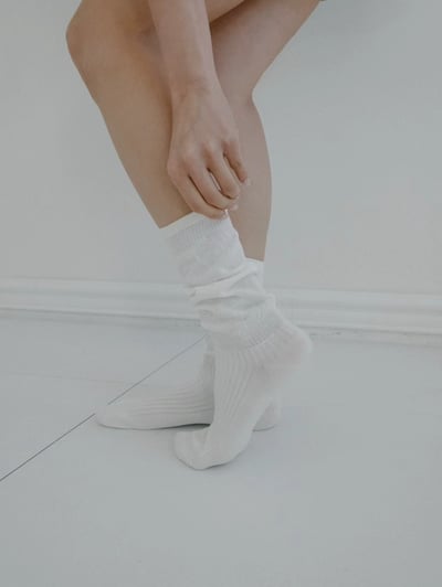 韓國UNI初春新款拼接透氣堆襪（中長款）4