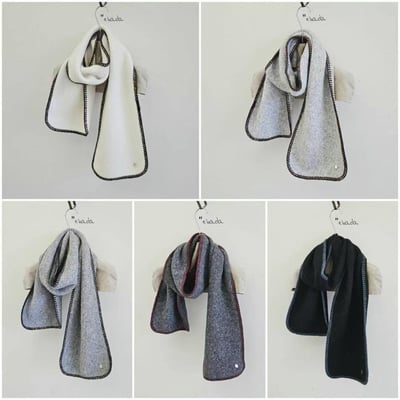 正韓EBA羊毛縮邊絨毛圍巾 ( 8%羊毛 )15