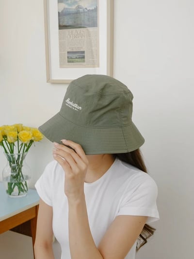 韓國 UNI 字母防曬遮陽漁夫帽1