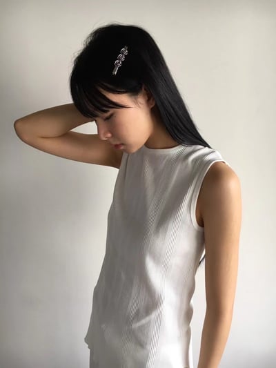 韓國NYU 歐洲法式復古玫瑰一字夾5