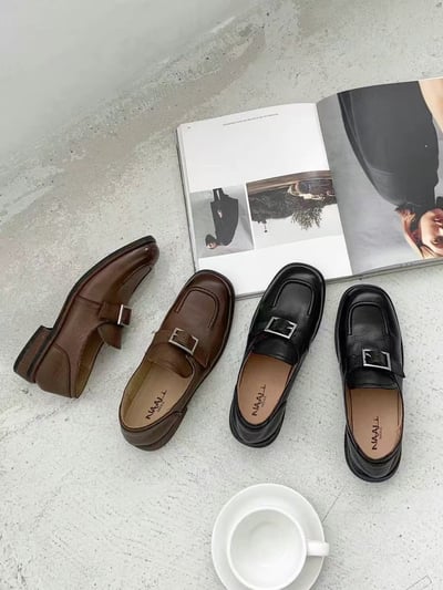 韓國 NAA 皮帶手工訂製牛皮學院皮鞋2