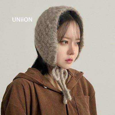 正韓UNI綁帶耳罩式針織毛線帽5